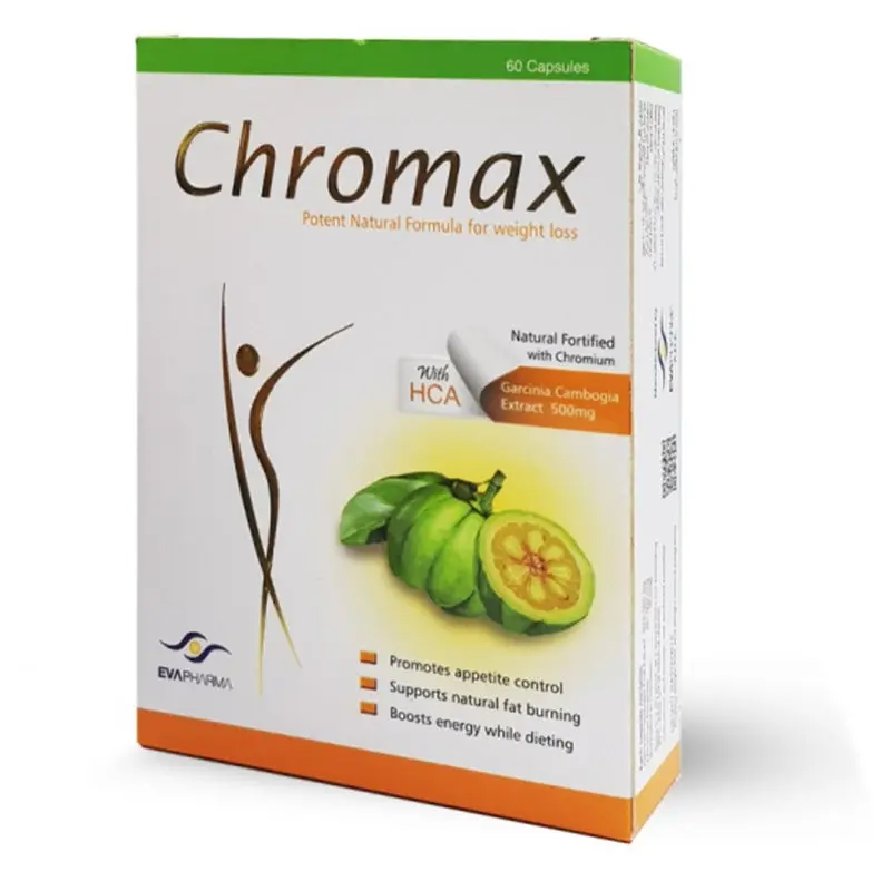 Eva Pharma Chromax Weight Loss Capsules – Garcinia Cambogia & Chromium Picolinate, 60 Capsules