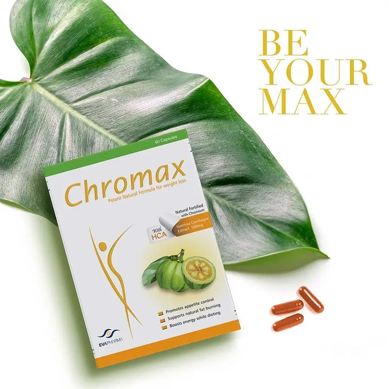 Eva Pharma Chromax Weight Loss Capsules – Garcinia Cambogia & Chromium Picolinate, 60 Capsules