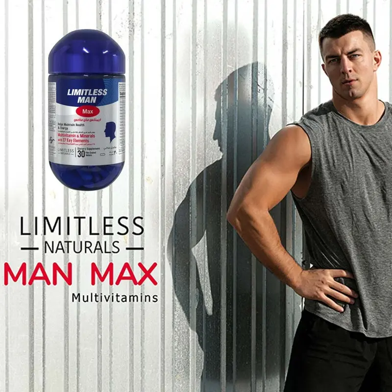 Eva Pharma Limitless Man Max Multivitamin & Minerals for Men – 30 Tablets