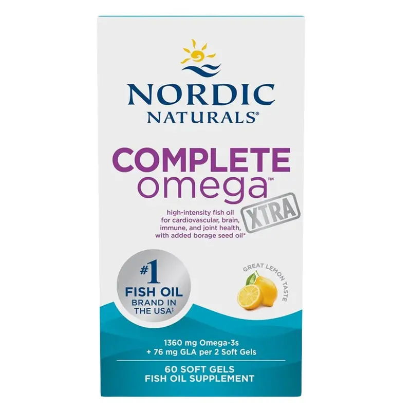 Nordic Naturals Complete Omega Xtra Omega 3 6 9 Fish Oil Supplement Softgels, Pack of 60's