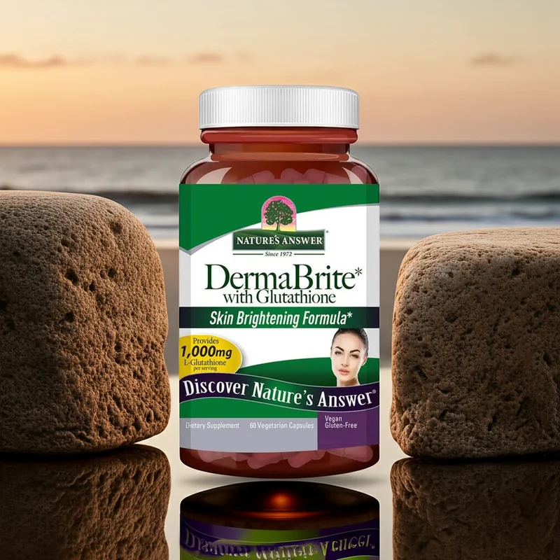 Nature's Answer DermaBrite With Glutathione Vegetarian Capsules For Skin Brightening, Pack of 60's