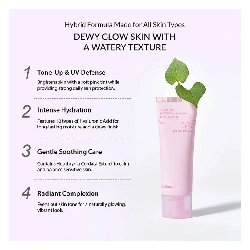 Celimax Heart Pink Tone Up SPF50+ PA++++ Sun Cream 40ml