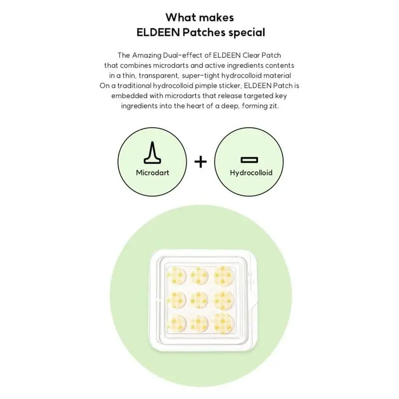 Eldeen Good Bye Blemishes Microdart Project Clear Patch, Pack of 9’s