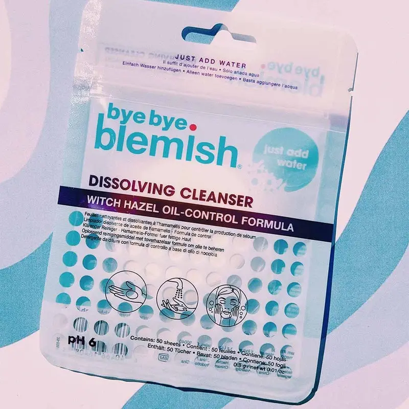 Bye Bye Blemish Dissolving Cleanser Sheets 50's