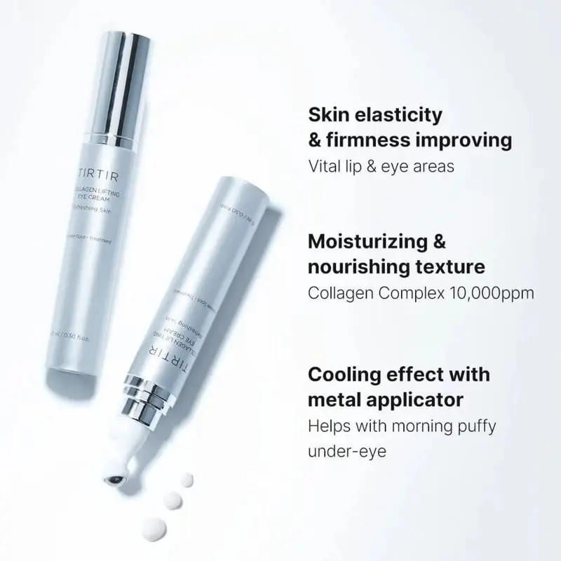 Tirtir Collagen Lifting Eye Cream For Fine Lines, Wrinkles & Under Eye Puffiness 15ml