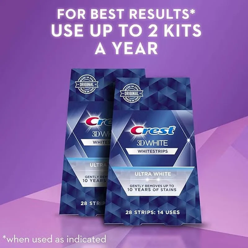 Crest 3D Ultra White Dental Whitening Strips - Pack of 28