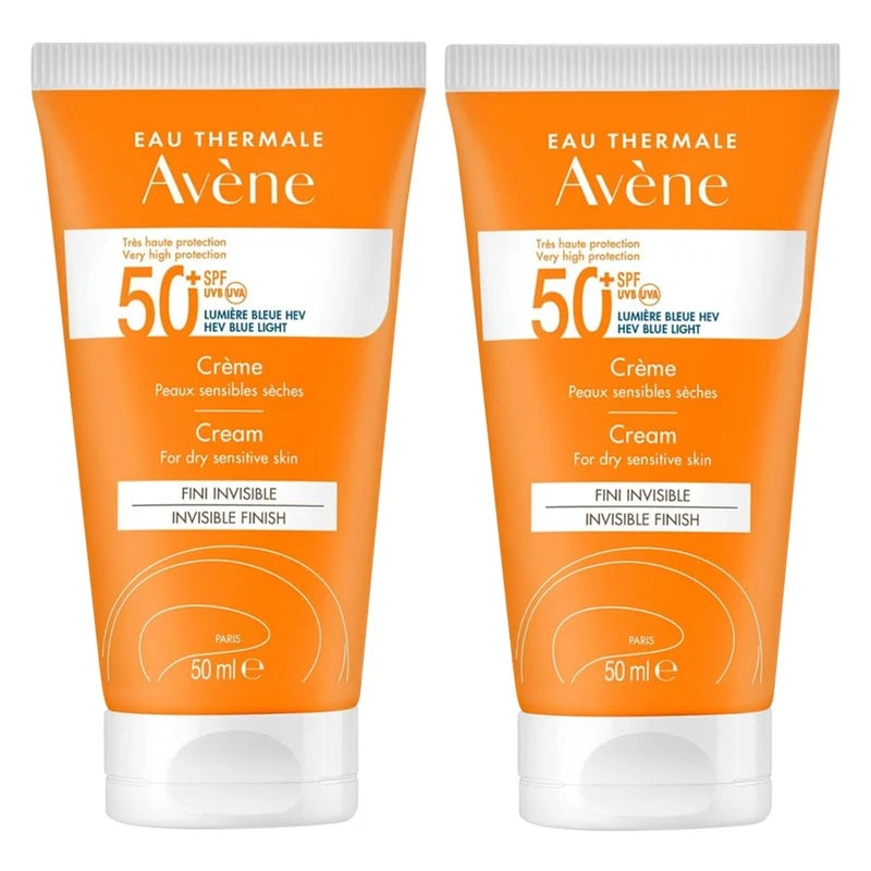 Avene Very High Protection SPF50+ Invisible Finish Cream For Dry Sensitive Skin 50ml - PROMO PACK
