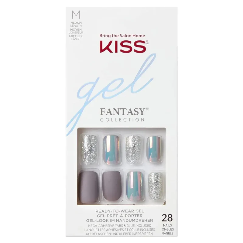 Kiss Glam Fantasy 3D Diamond Nails KGF06 Blue & Black 29g