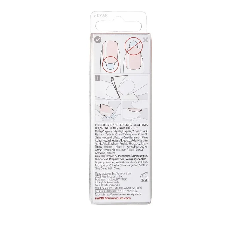 Kiss Impress Color Nails Medium Coffin- Serendipity Imc502C