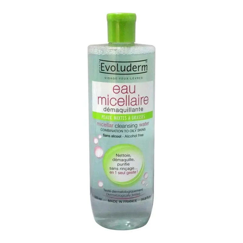 Evoluderm Micellar Water For Combination to Oily Skin 500 mL