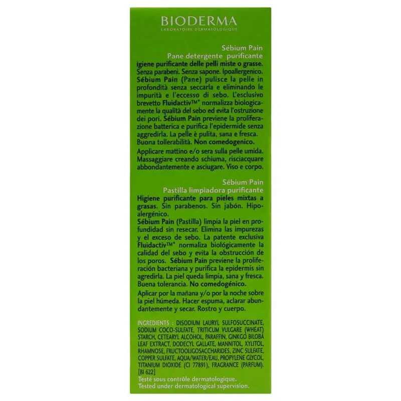 Bioderma Sebium Pain Purifying Cleansing Bar Combination To Oily Skin 100gm