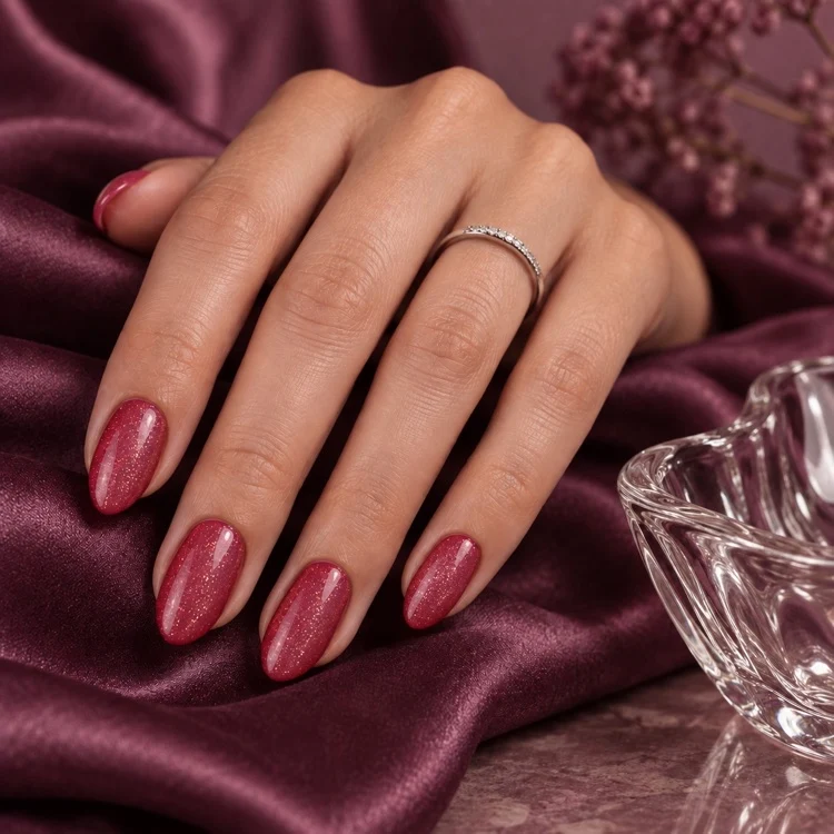 3in1 UV Gellack 90013 – Glitter Violett Rot – HEMA-frei