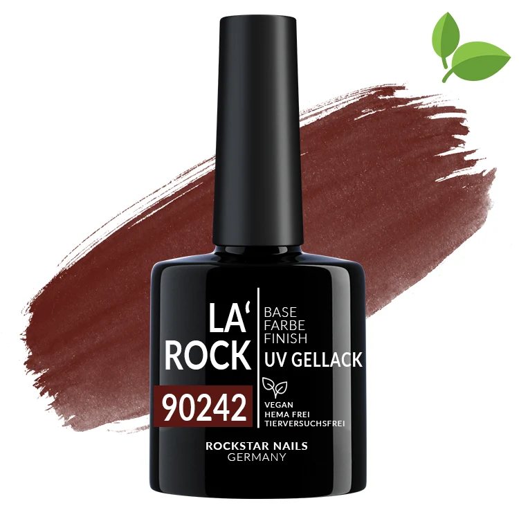 3in1 UV Nagellack - Hema frei - 90242 - kastanien braun rot