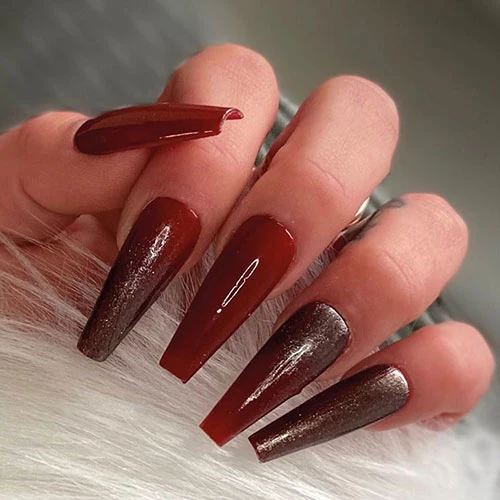 3in1 UV Nagellack - Hema frei - 90242 - kastanien braun rot