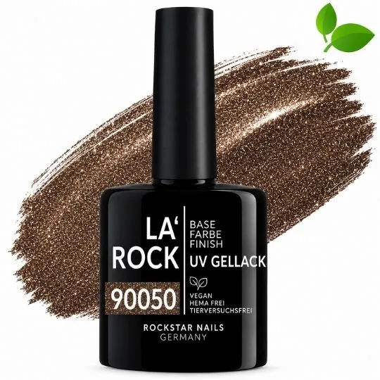 3in1 UV Nagellack - Hema frei - 90050 - elegantes braun gold